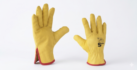 GUANTE SPRO CONDUCTOR CUERO AMARILLO 10″
