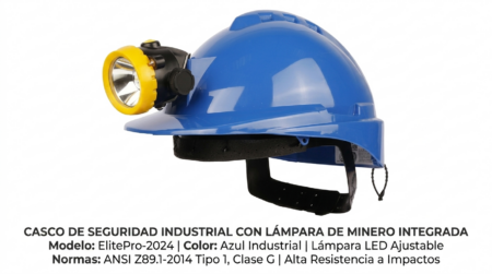 Casco Minero con Porta Lampara - Elite Pro